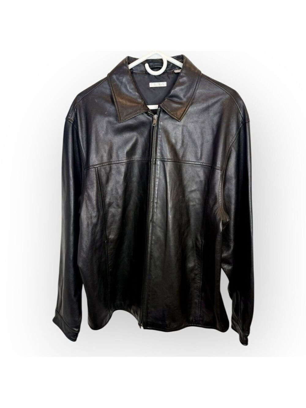 Halogen Men's Black Genuine Leather Jacket Large